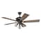 Vaxcel Clybourn Farmhouse Industrial 52 inch Bronze Ceiling Fan with Wire Cage LED Light Kit F0042 - alternate 1
